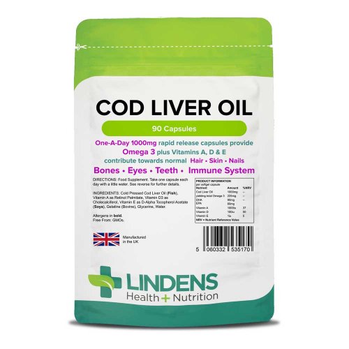 Tőkehalmáj olaj kapszula omega 3-al, 1000mg (90 kapszula)