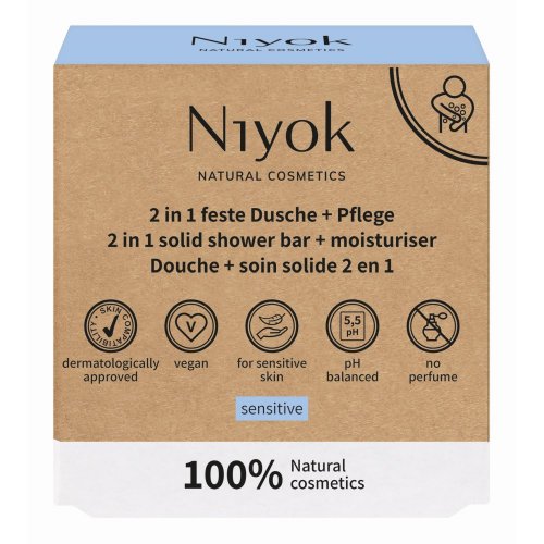 2 az 1-ben szilárd tusfürdő és testápoló érzékeny bőrre