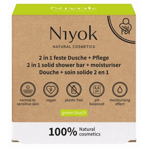 2 az 1-ben szilárd tusfürdő és testápoló, Green Touch