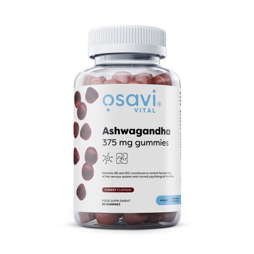 Ashwagandha 375 mg, gumicukor - 90 db., cseresznye ízesítéssel