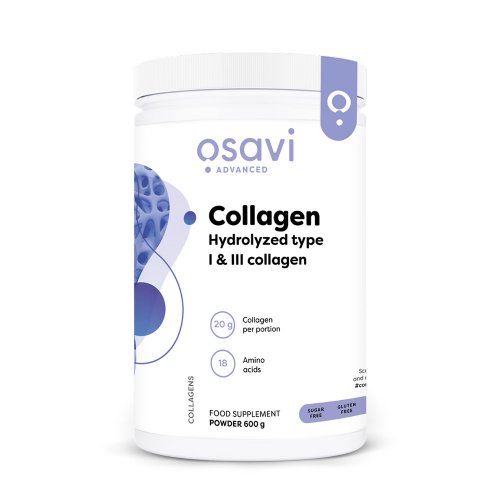 Hidrolizált, magas minőségű, 1-es és 3-as típusú kollagén por, 600 g