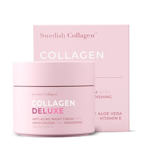Anti-aging arcápoló éjszakai krém, 50 ml Collagen Deluxe, Swedish Nutra