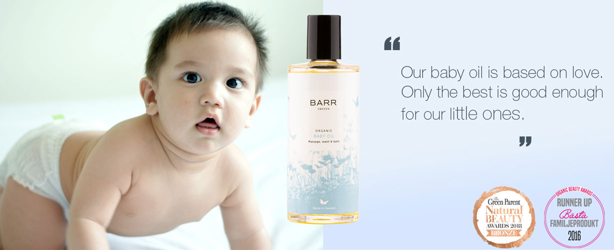 Termeszetes es organikus babaolaj - Barr Sweden